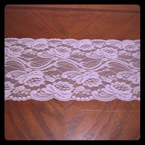 Dusty rose lace runners